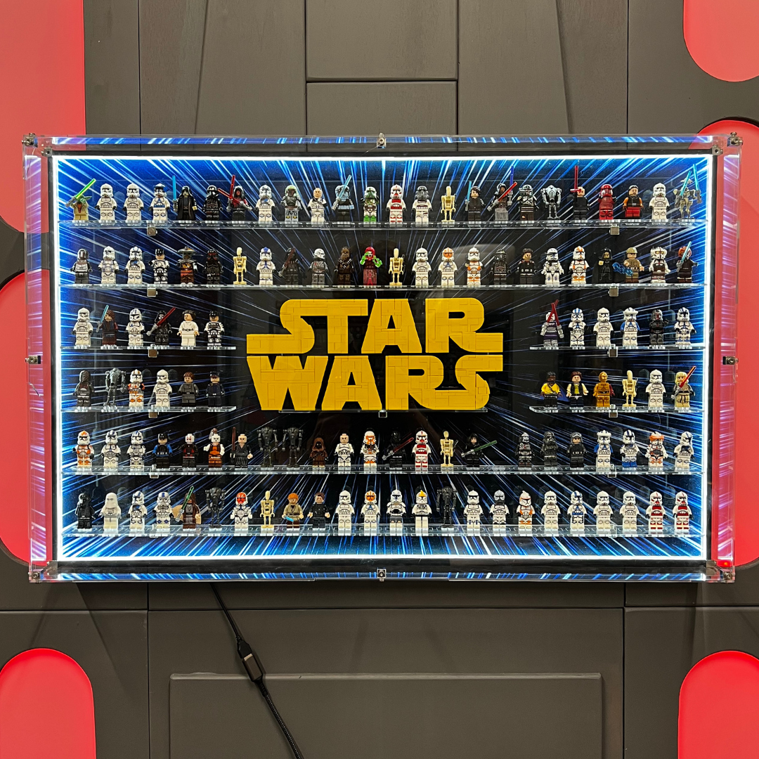 Lego wall Mount Display case for 120 minifigures