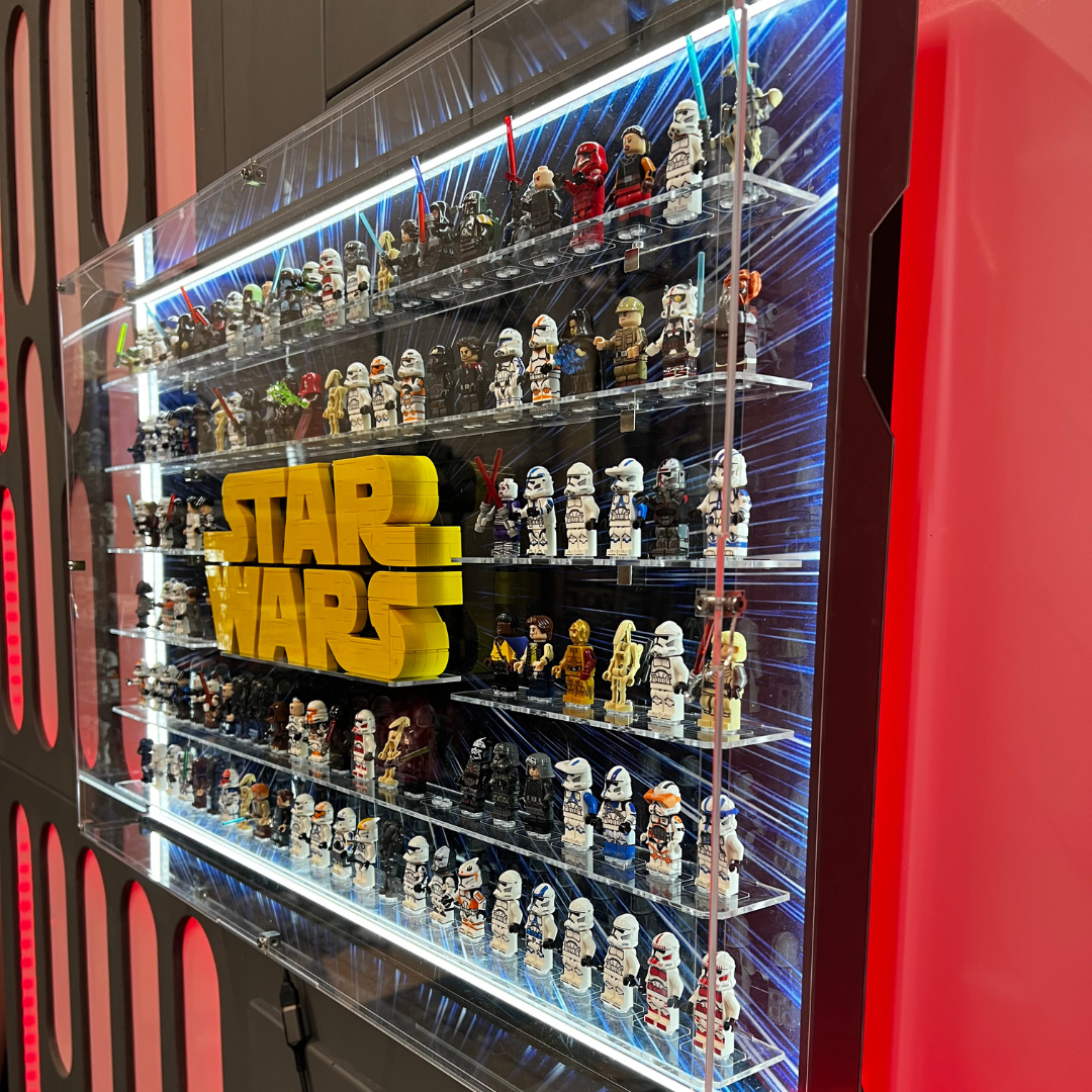 Lego wall Mount Display case for 120 minifigures